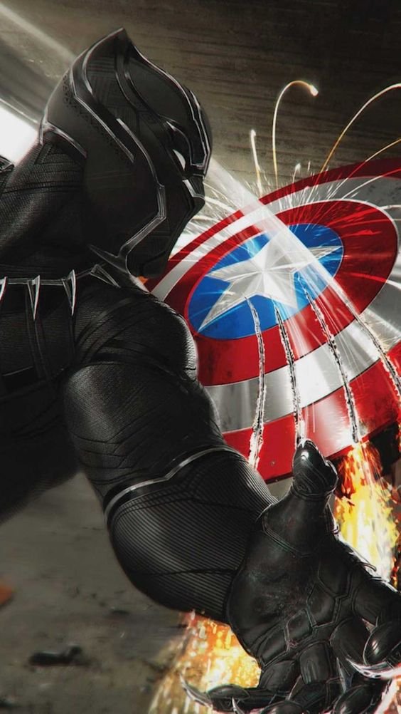 Black Panther Vs Captain America Wallpaper