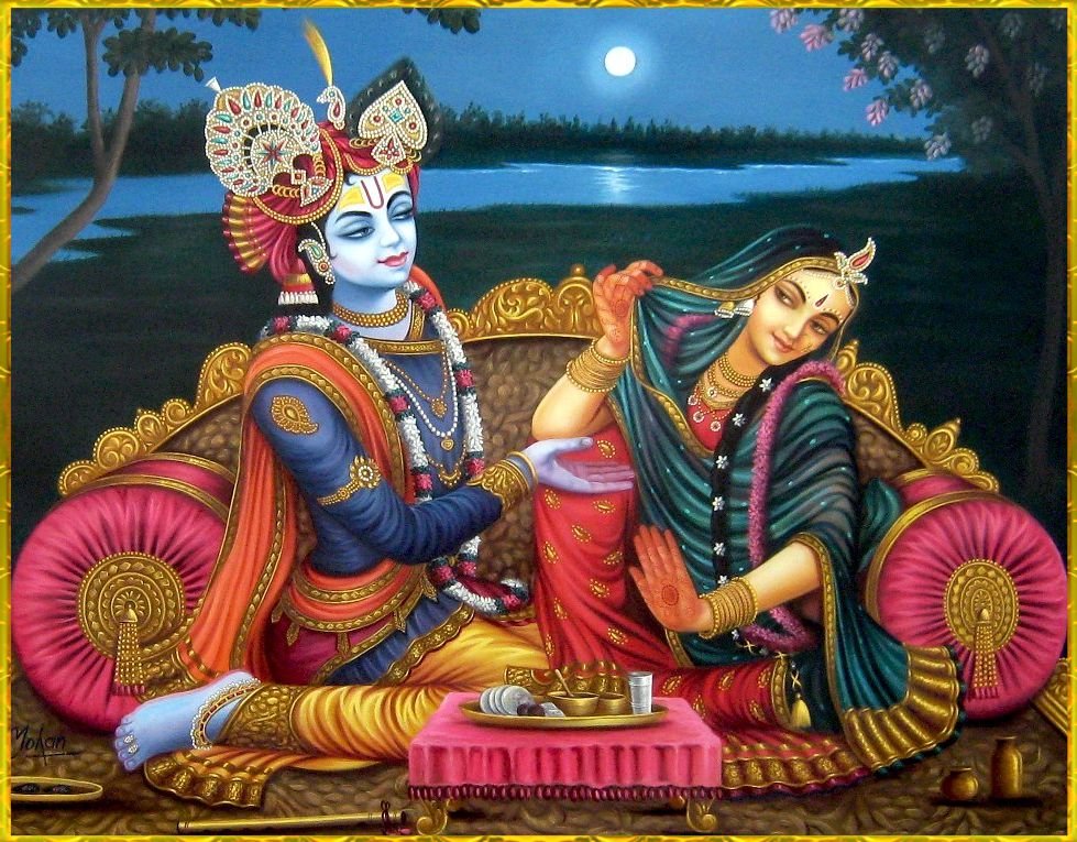 Radha Krishna Kiss Image
